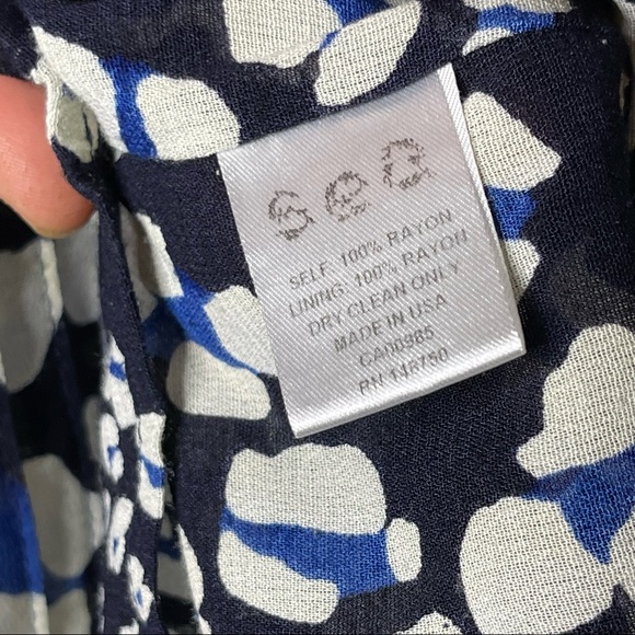 Sea New York maxi sleeveless dress in blue black white leopard print size 8 - Picture 8 of 9